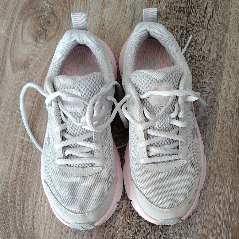 Under Armour Pink and White Sneakers